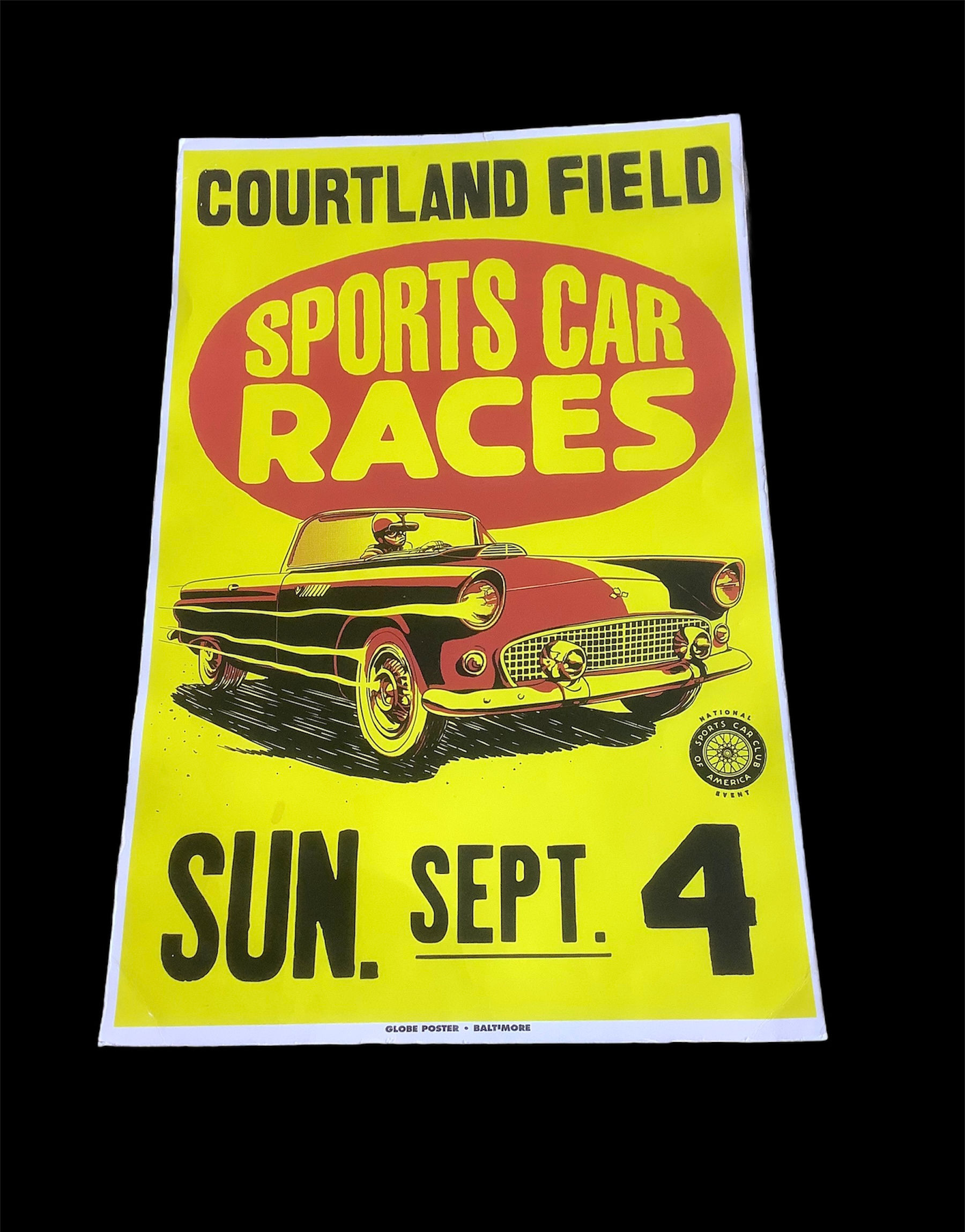 Vintage USA Road Race Advertising Poster