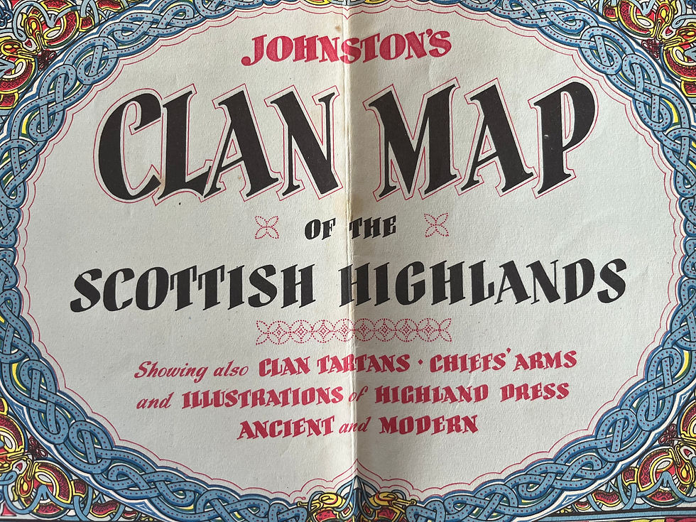 Thumbnail: Mid Century Scottish Clan Poster/Map