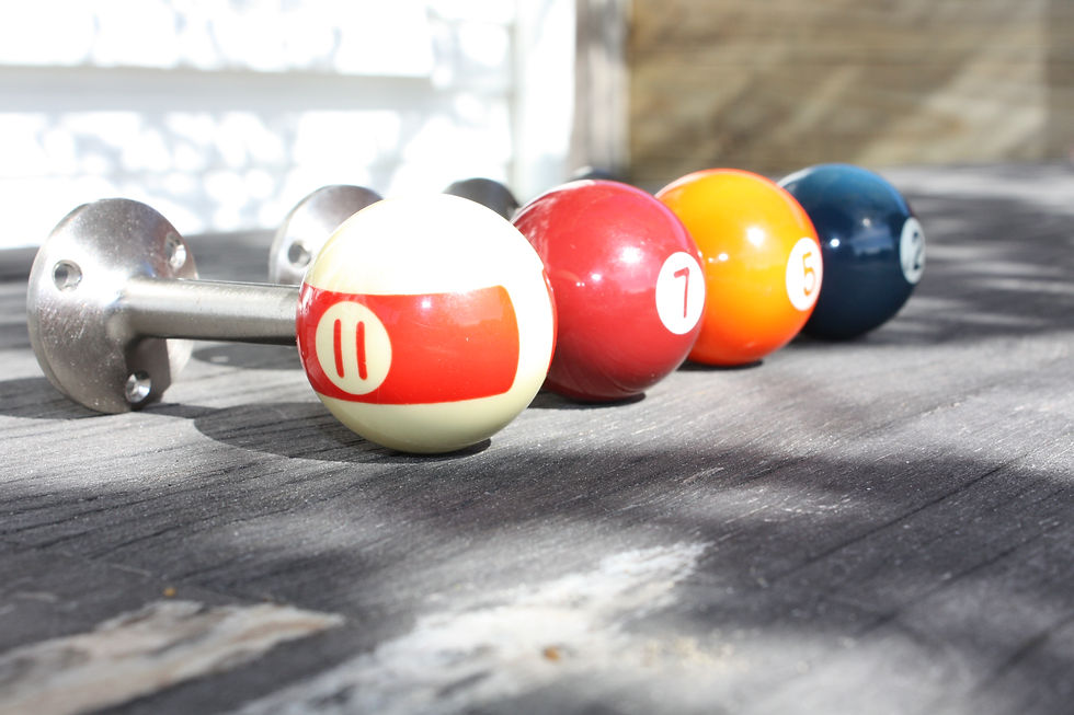 Thumbnail: Upcycled Pool Ball Doorstop / Hook
