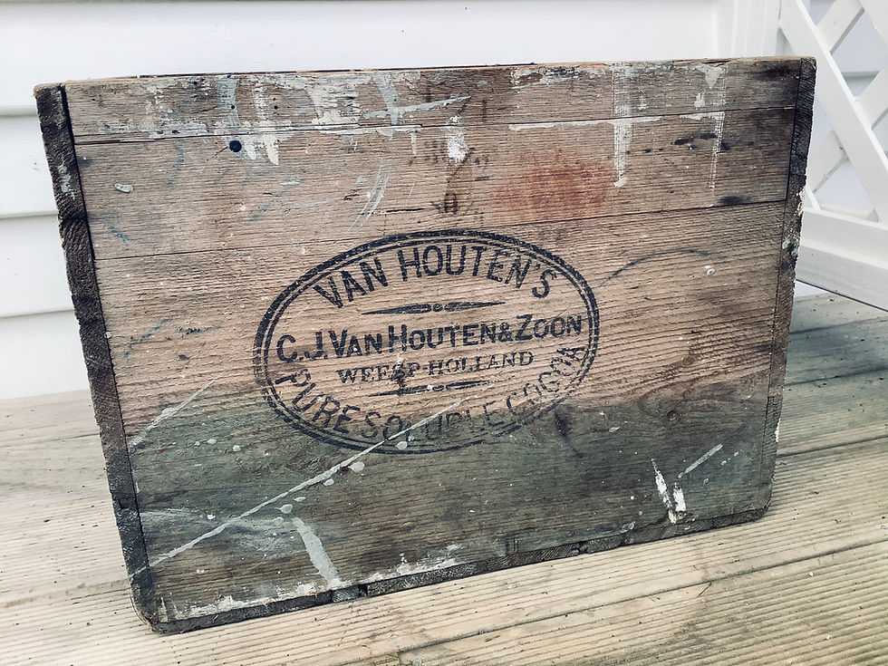 Thumbnail: Vintage Wooden Pine Cocoa Advertising Box