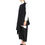 Thumbnail: Black Wrap Belt Street Style Stylish Over Coat Warm Contemporary New Jacket Pocket Bag Side View