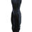 Thumbnail: Back View Black Dress Body Hugging Drapery Bespoke Gown