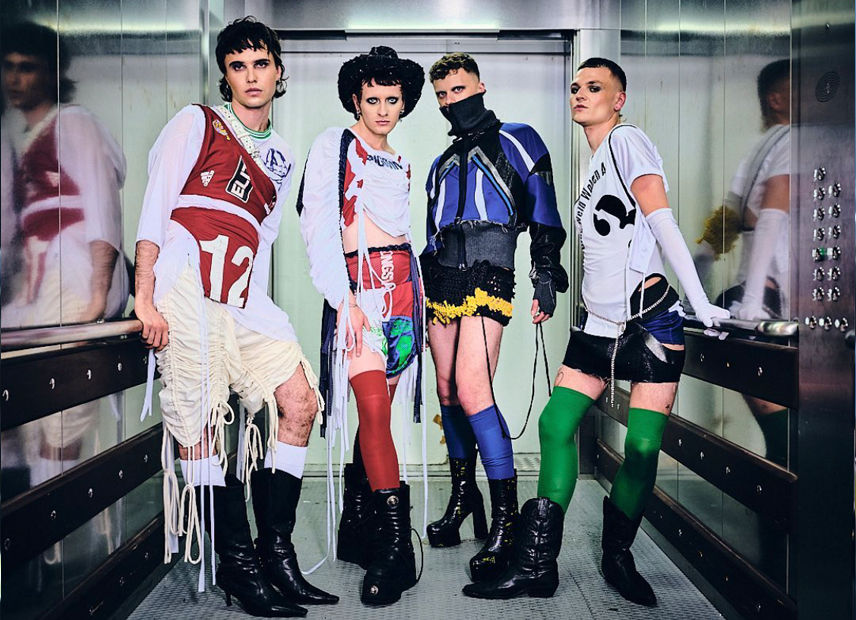 Winning responsible designed fashion collection showing diversity and sustainability modelled by non binary models