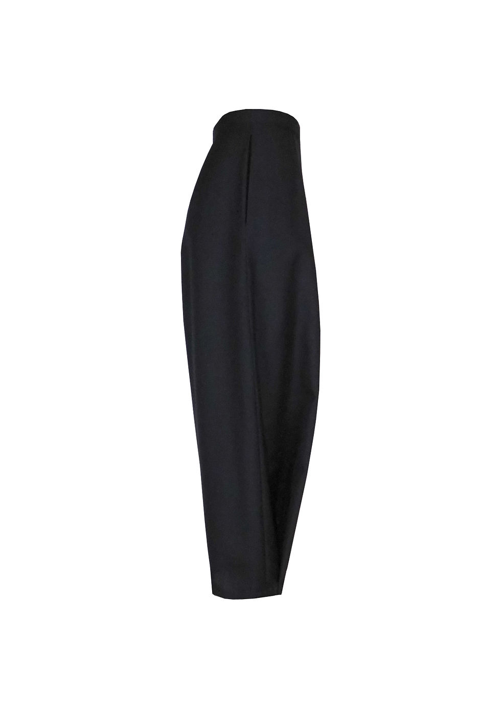 Thumbnail: Unique Premium Womens Black Trouser Tailored Silhouette Side View