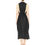 Thumbnail: Black Original Womenswear Flattering Feminine Sculptural Ladies Outfit Back View