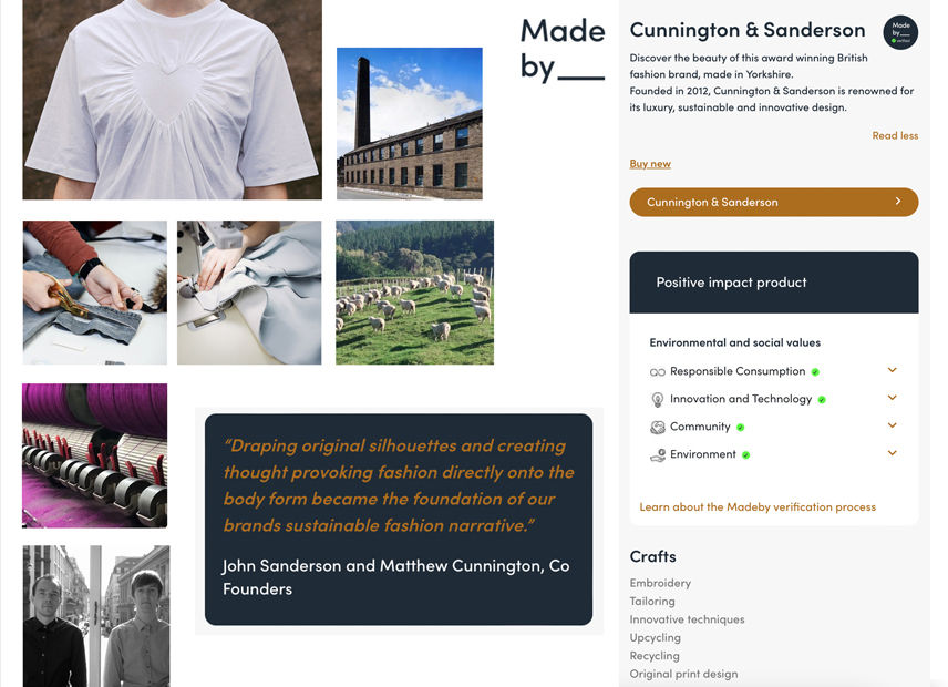 Madeby Sustainable Fashion Platform Clothing