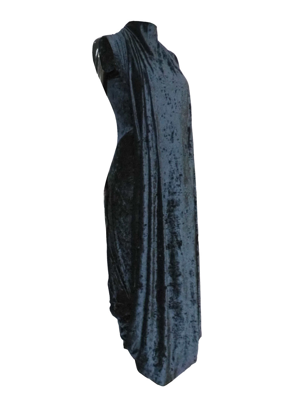 Side View Black Art Wearable Gown Attire Clothing Garment Dress