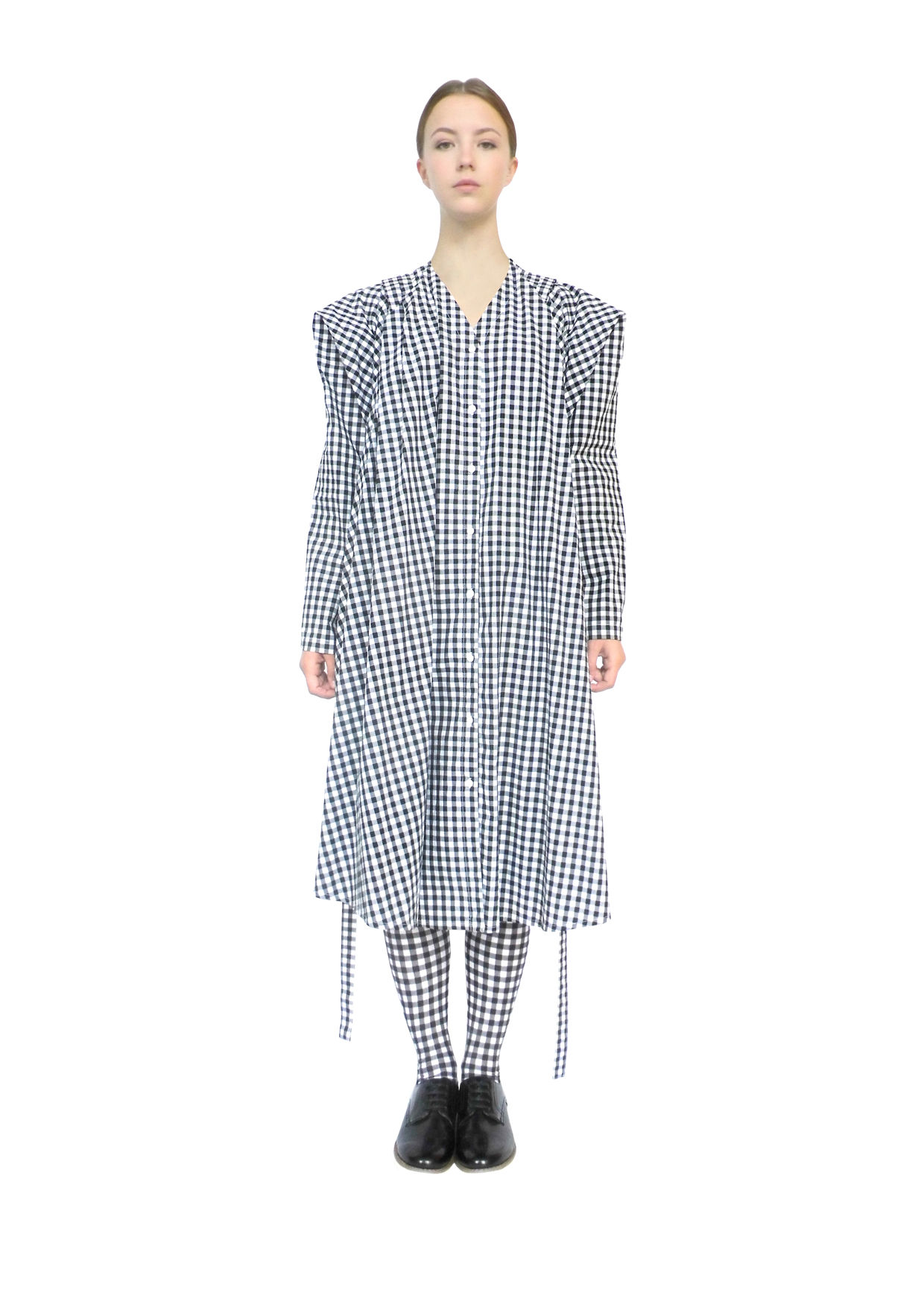 Luxury Boutique Womens Check Gingham Tailored Outfit Shirt Dress