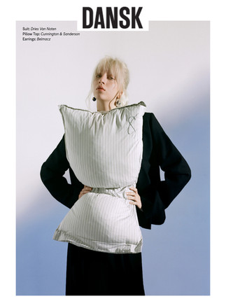 Dansk Magazine editorial featuring the pillow top by Cunnington & Sanderson