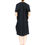 Thumbnail: Black Dress Gathered Detailed Conceptual Artisan Womenswear Clothes Back View