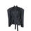 Thumbnail: Black Avantgarde Folded Sleeve Drape Shirt Front View