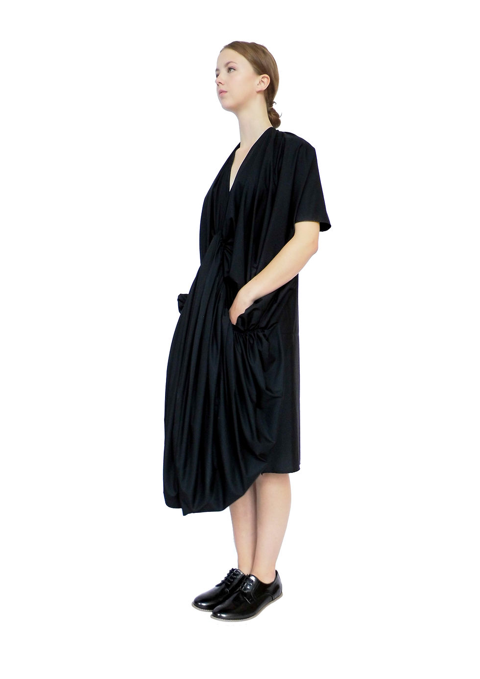 Womens Desirable Timeless Unique Contemporary Tailored Drape Loose Fitting Smock Dress