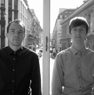 Biography photograph of fashion designers Cunnington & Sanderson