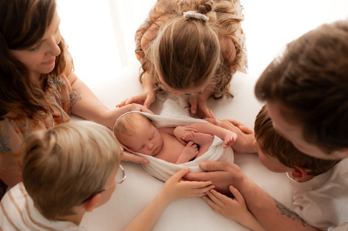 photo naissance bébé famille nombreuses