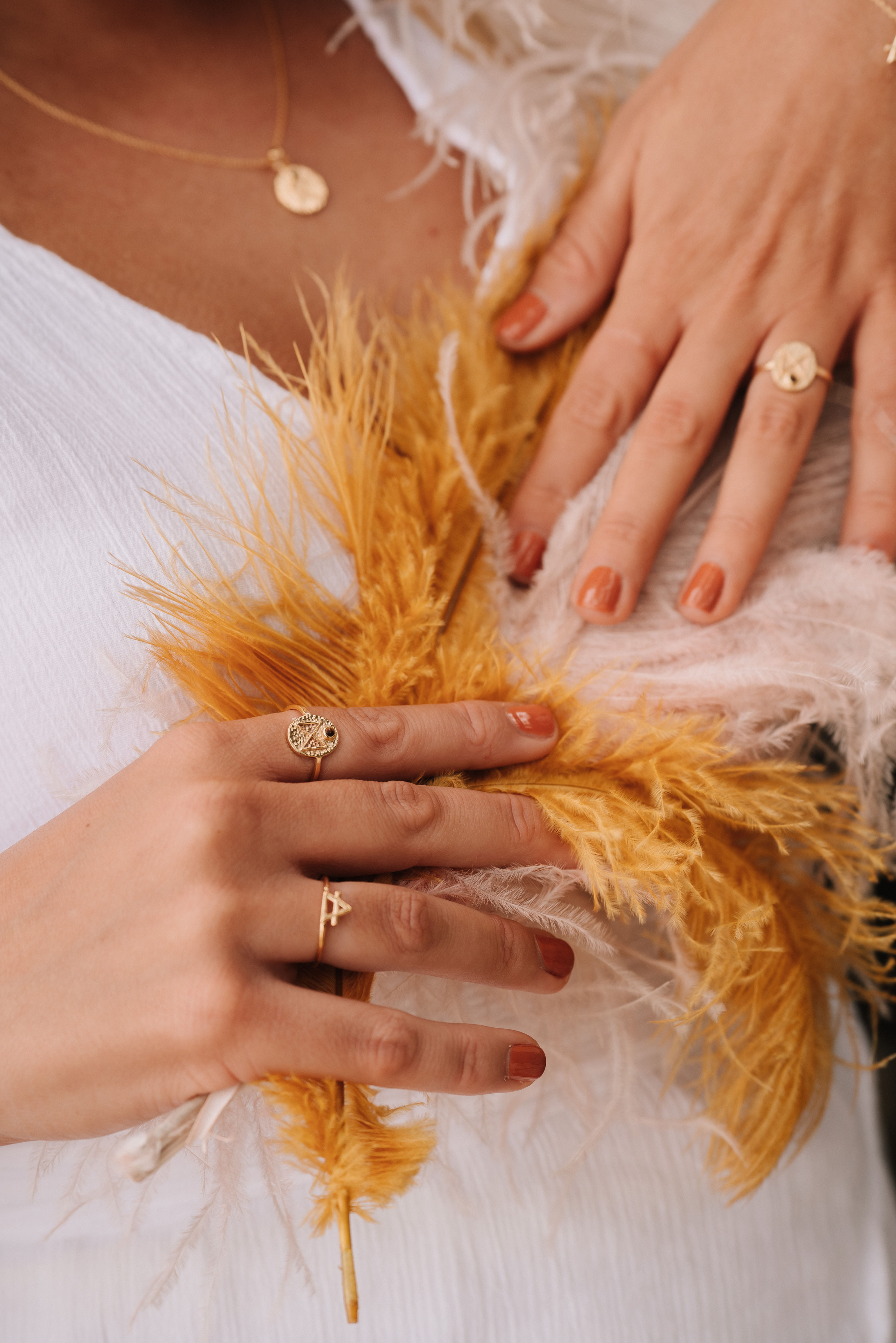 Gold Air Element Ring