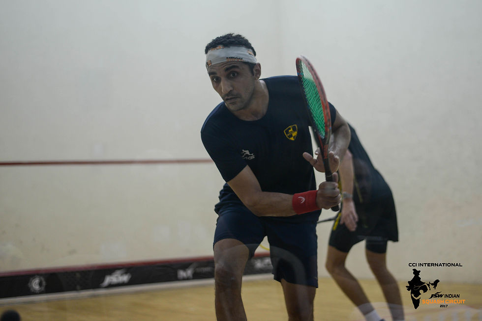 [1] Mazen Gamal (EGY) beat 3-0 [7] Alex Noakes (ENG) _ 11-5, 11-5, 11-6 _ 40 mins_1