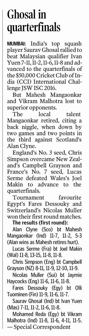 Noc 25 - The Hindu - Mumbai