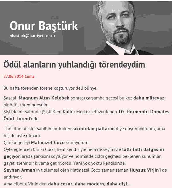Hürriyet - Onur Baştürk