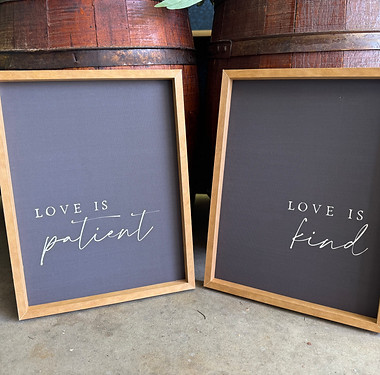 Love is patient Love is kind sign set.jpg