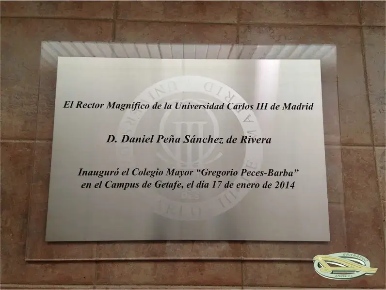 placa para inauguración