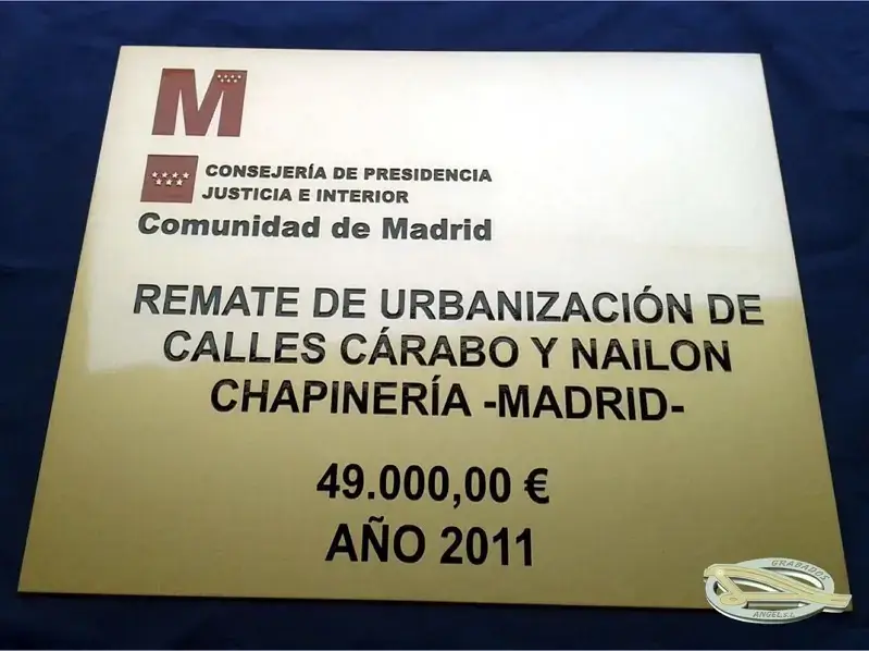 placas para inauguración de edificios