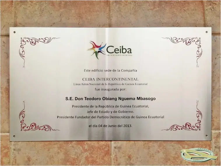 placa para inauguración
