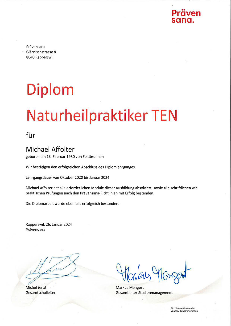 Diplom NHP