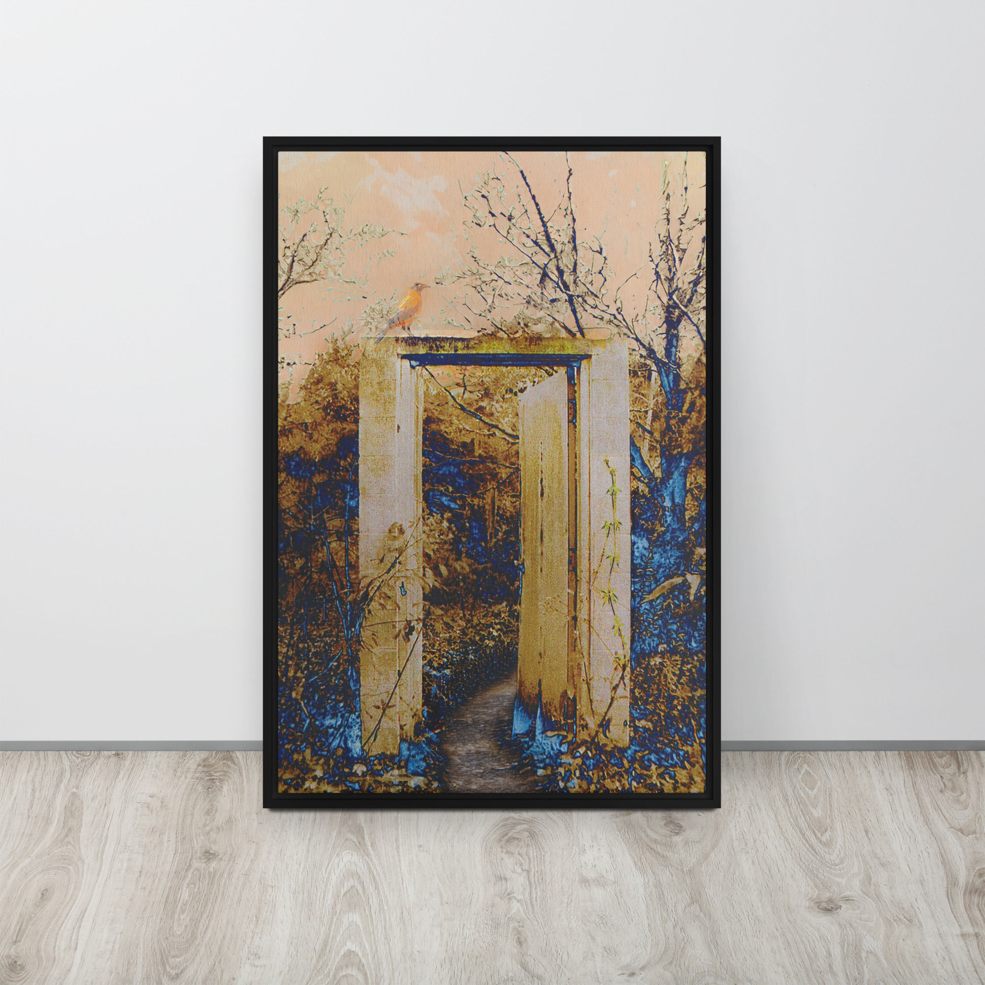 Door-Where to Everywhere - Framed Canvas