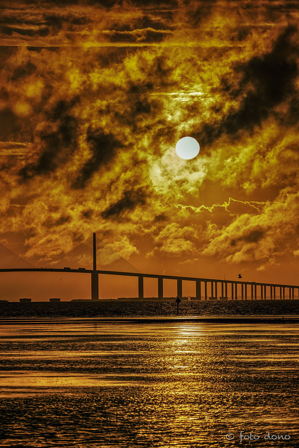 Sunrise over the Sunshine Skyway Bridge