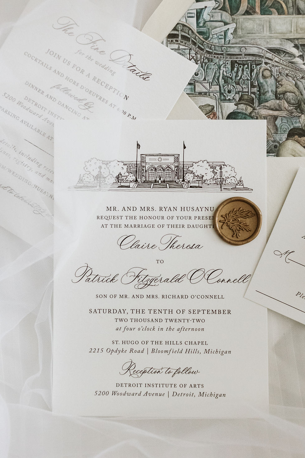 Thumbnail: Botanical wedding invitation