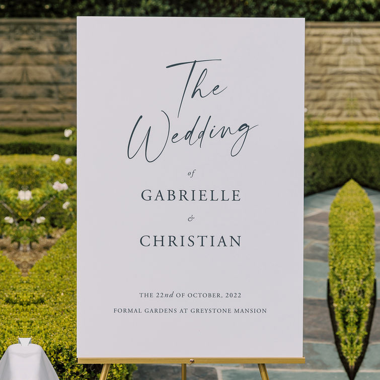 Modern Minimalist Wedding Welcome Sign on Gatorboard