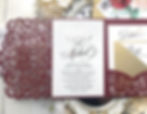 Laser-cut wedding invitations