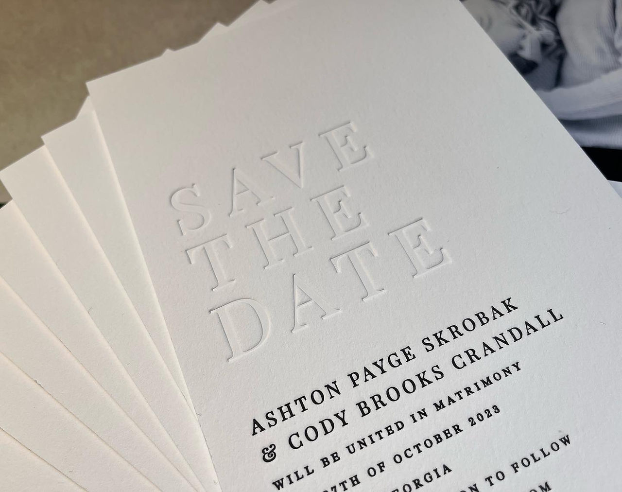 Minimalist save the date card