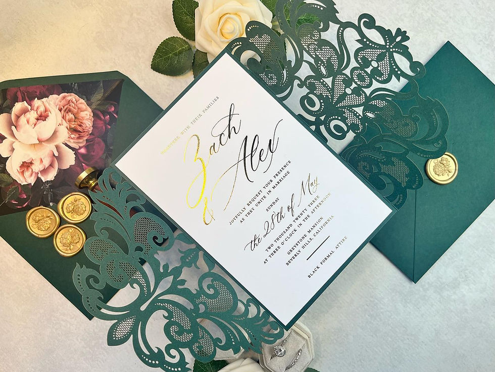 Emerald Green Wedding Invitations, Green Wedding Invitations, Dark Green Wedding Invitations, Hunter Green Invites