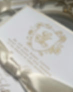 thermography printing, raised thermography, gold thermography, gold invitations, elegant invitations