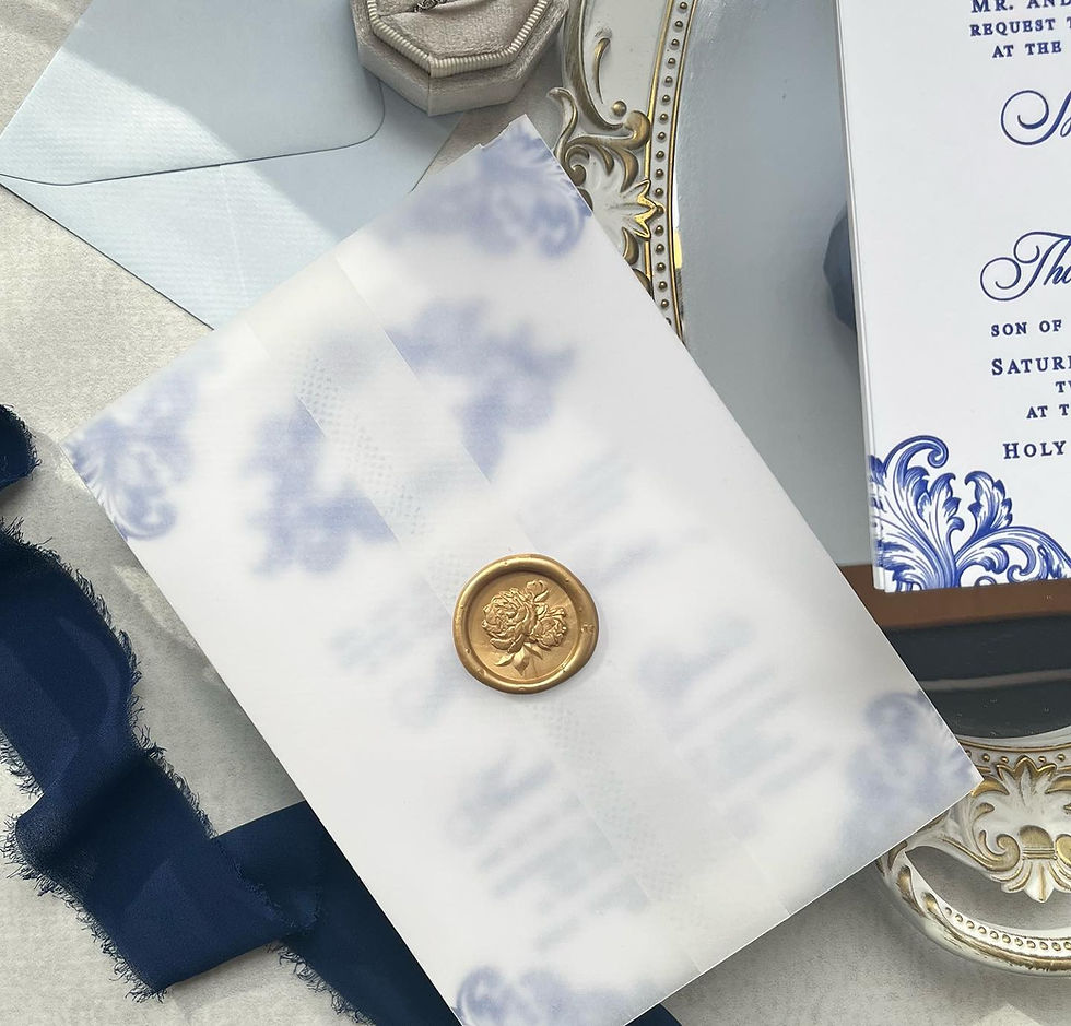 Thumbnail: Blue wedding invitation suite