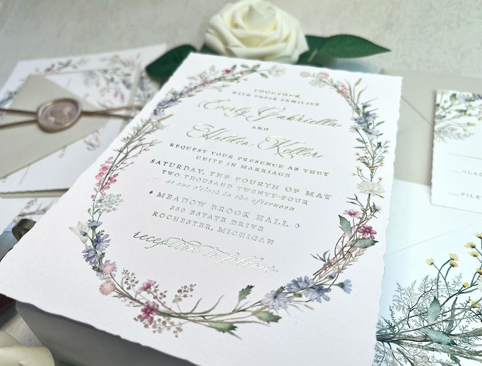 Thumbnail: French Garden Invite, Garden Invitation, Wildflowers Invite, Romantic Garden Invite, Garden Wedding Invite, French Country