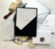 Luxury black wedding invitation