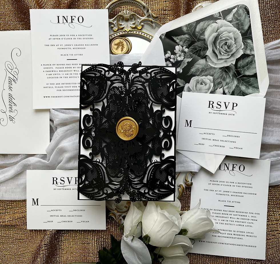 Thumbnail: Laser cut wedding invitation