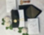 Black and gold wedding invitation