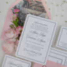Traditional Letterpress Invites, Pink and Gray Invites, Detroit Institute of Arts Invites, Letterpress Invites