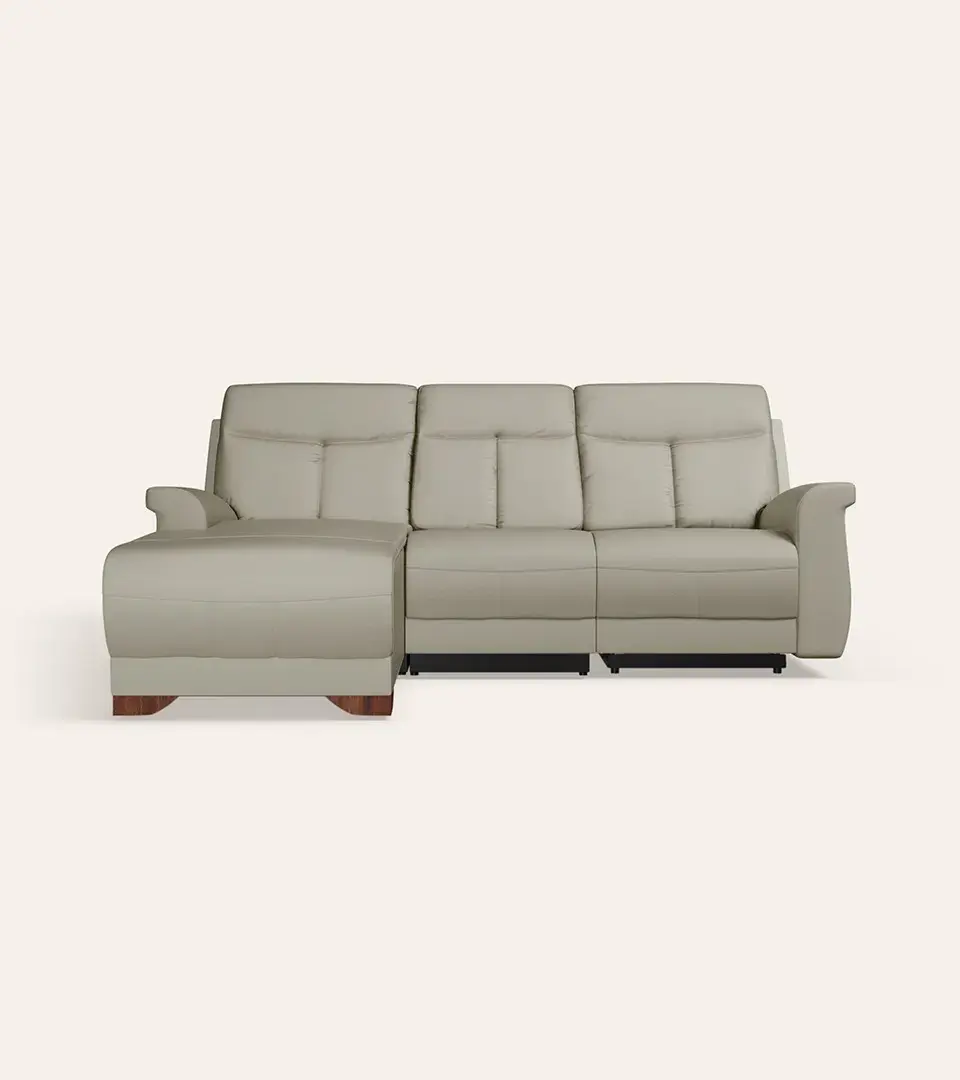 Thumbnail: Parana light gray sectional sofa with chaise lounge