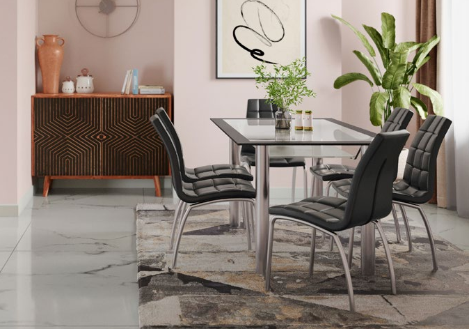 Cooper Dining Table with black Radiance NX Chairs