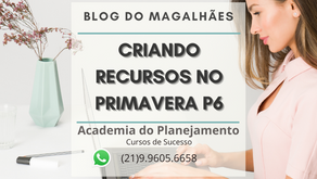 Criando Recursos no Primavera P6