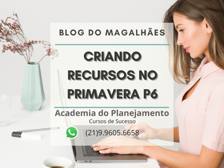 Criando Recursos no Primavera P6