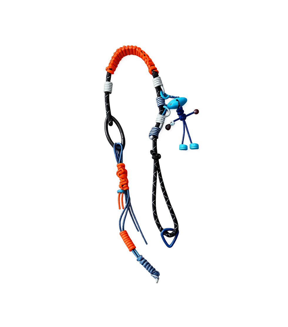 Abstract colorful cord sculpture for workshops to private events.