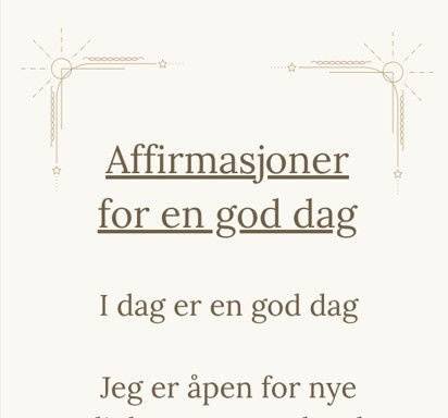 Affirmasjoner for en god dag - Mobil