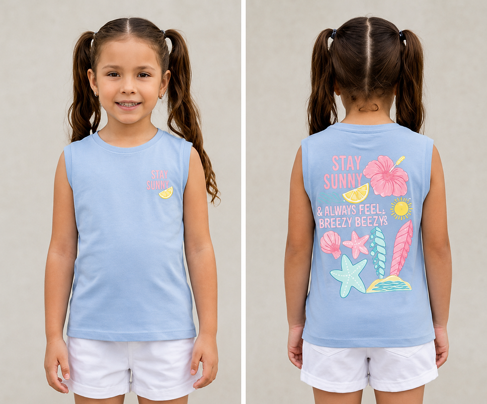 Thumbnail: Premium cotton sleeveless tees-Pastel colours