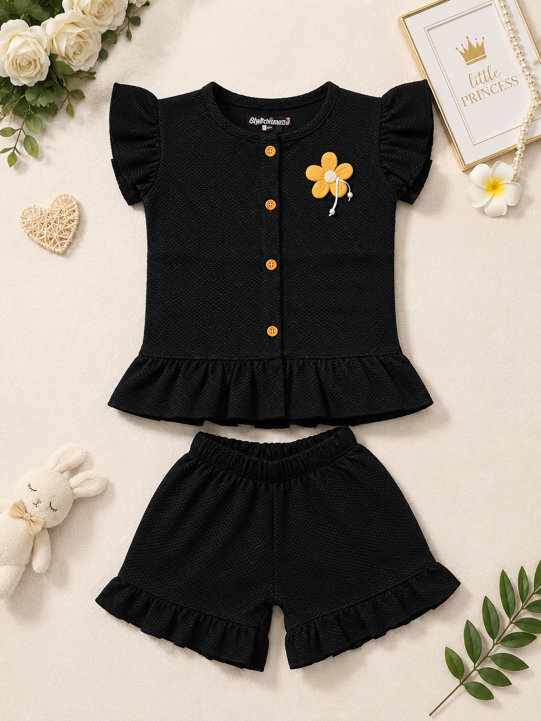 Frill Set for girls- Black
