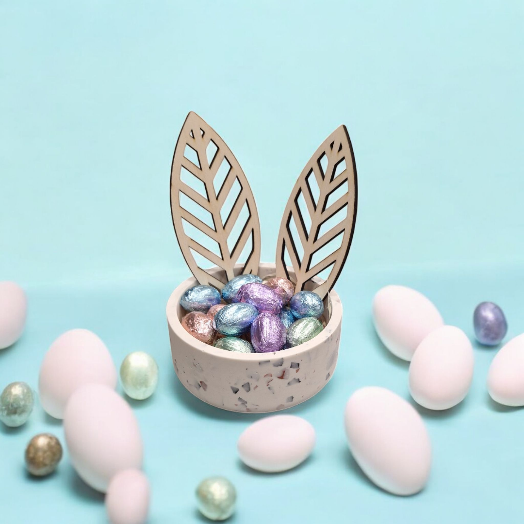 Osternest Stracciatellaoptik mit Hasenohren